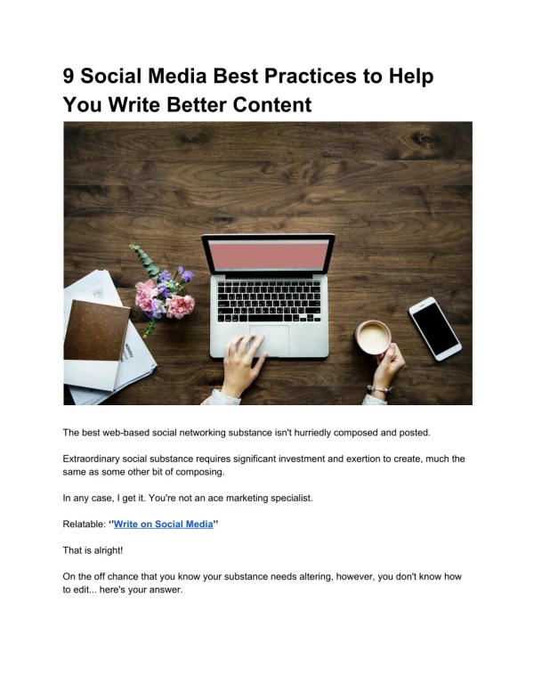 9 Social Media Best Practices to Help You Write Better Content