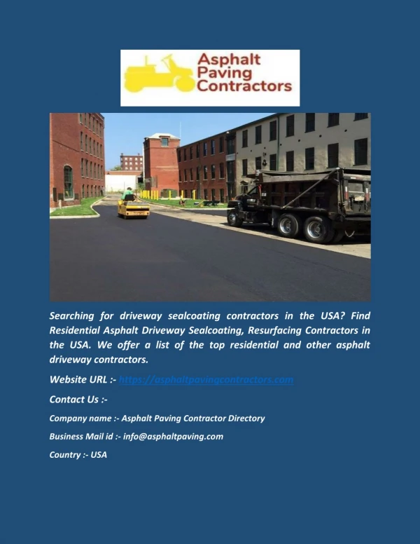 Affordable Residential Asphalt Driveway Contractors