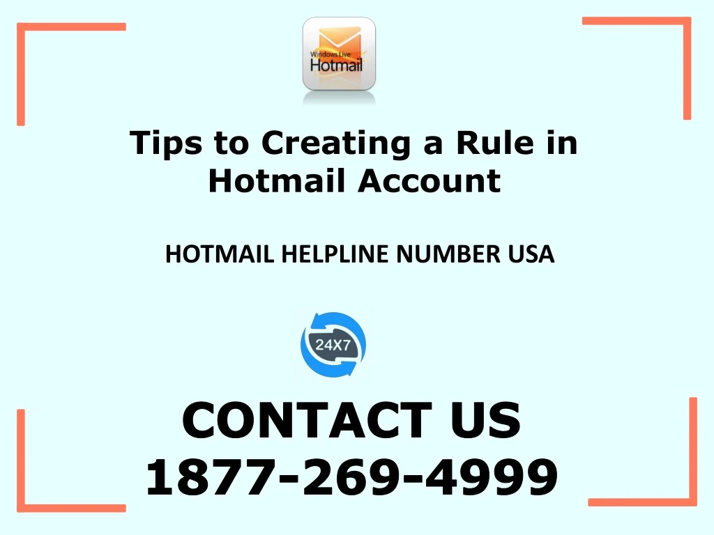 tips to creating a rule in hotmail account