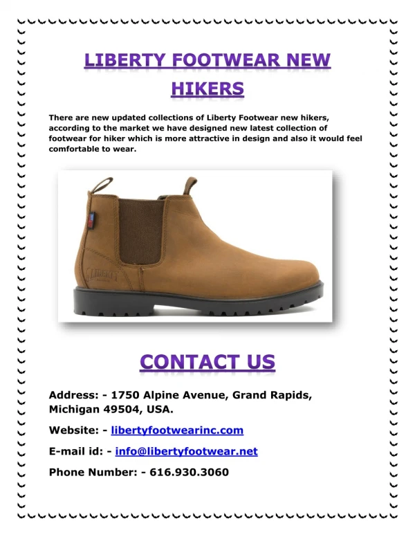 Liberty Footwear new hikers