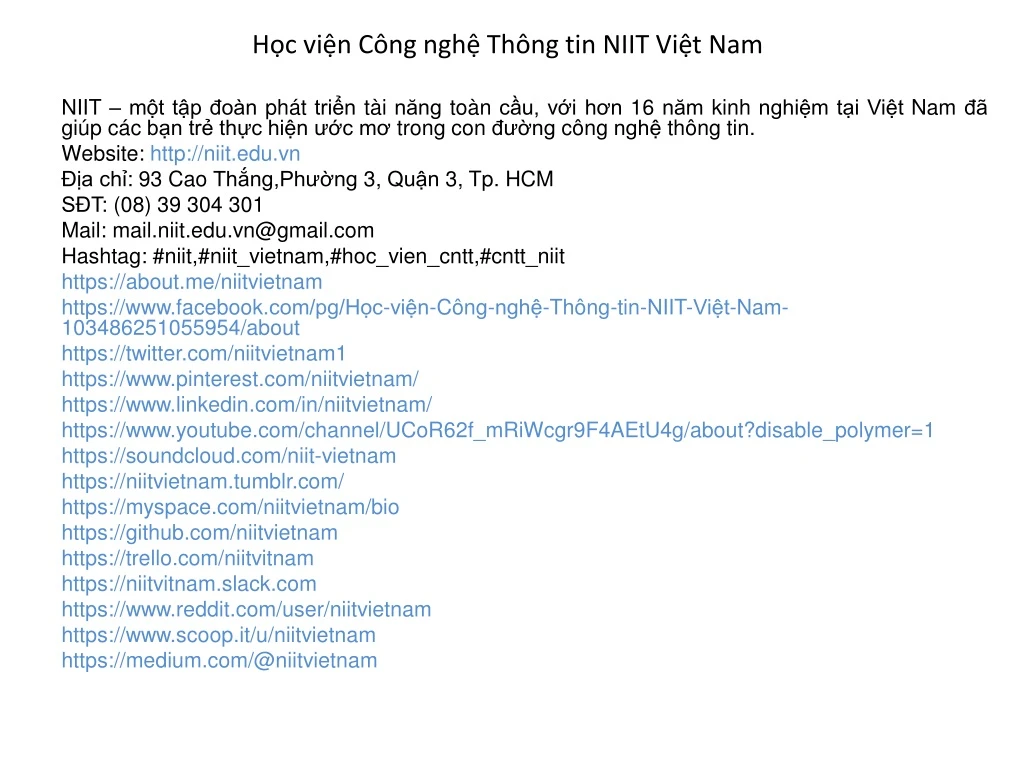 h c vi n c ng ngh th ng tin niit vi t nam