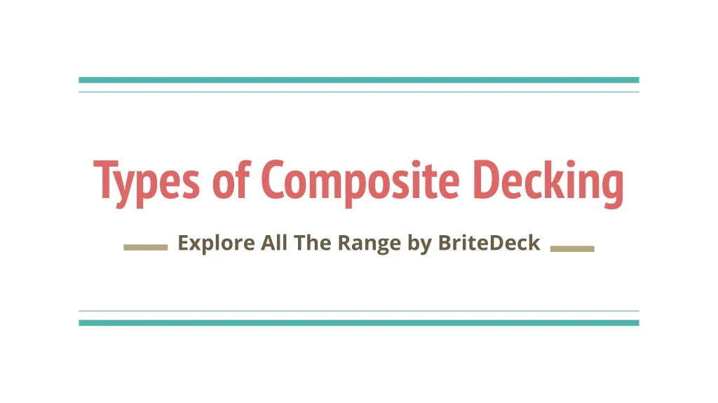 types of composite decking