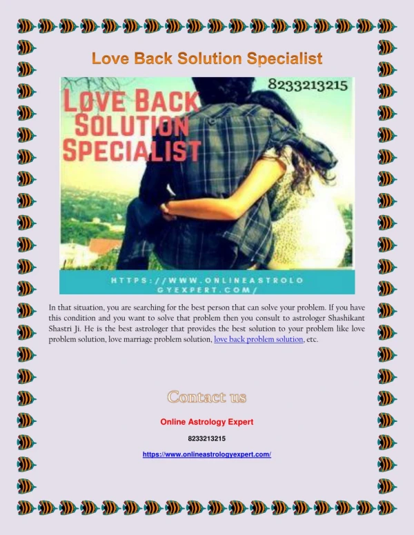 Love Back Solution Specialist