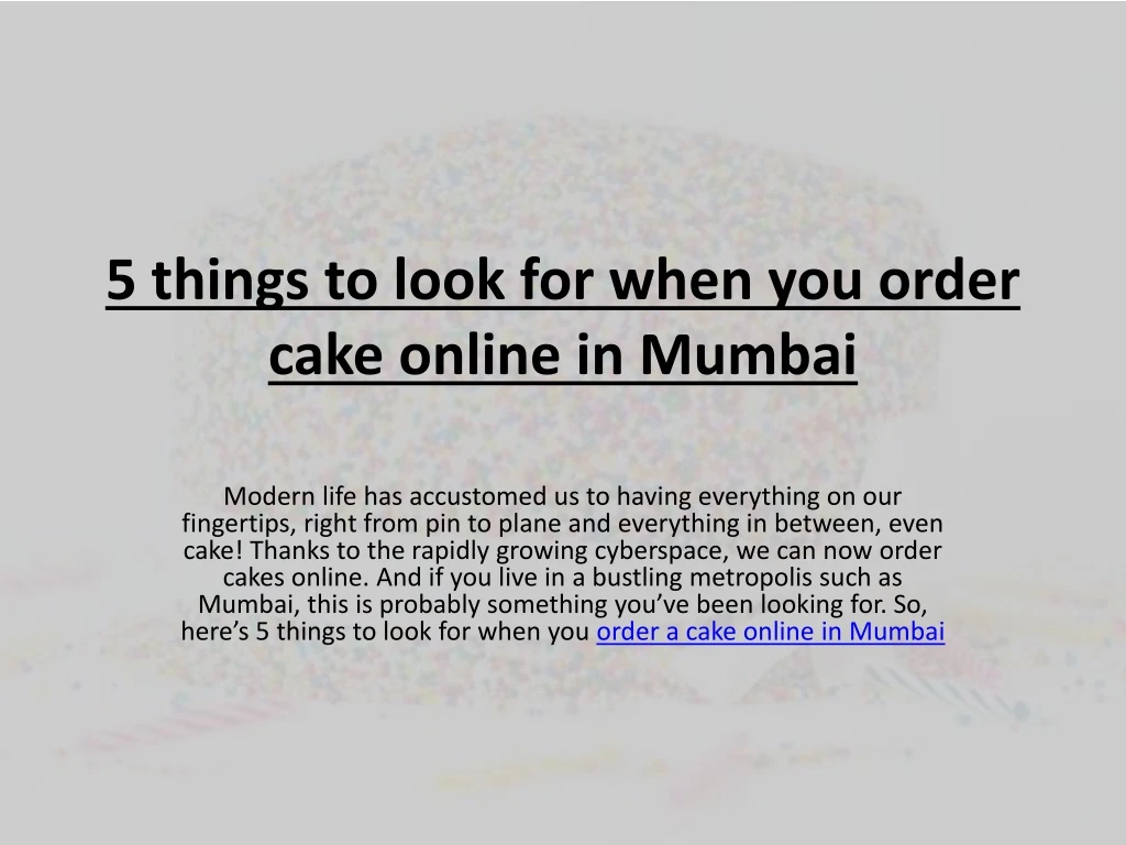 5 things to look for when you order cake online in mumbai