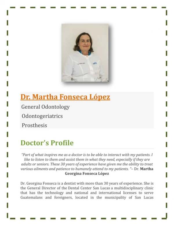 Dr. Martha Fonseca López