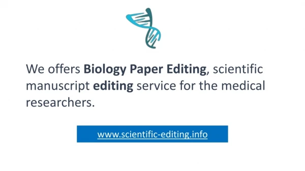 Biology Paper Editing