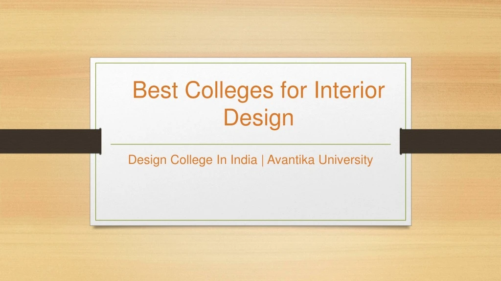 best colleges for interior design