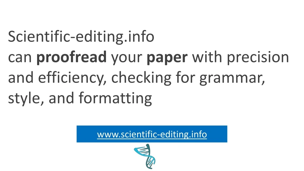 scientific editing info can proofread your paper