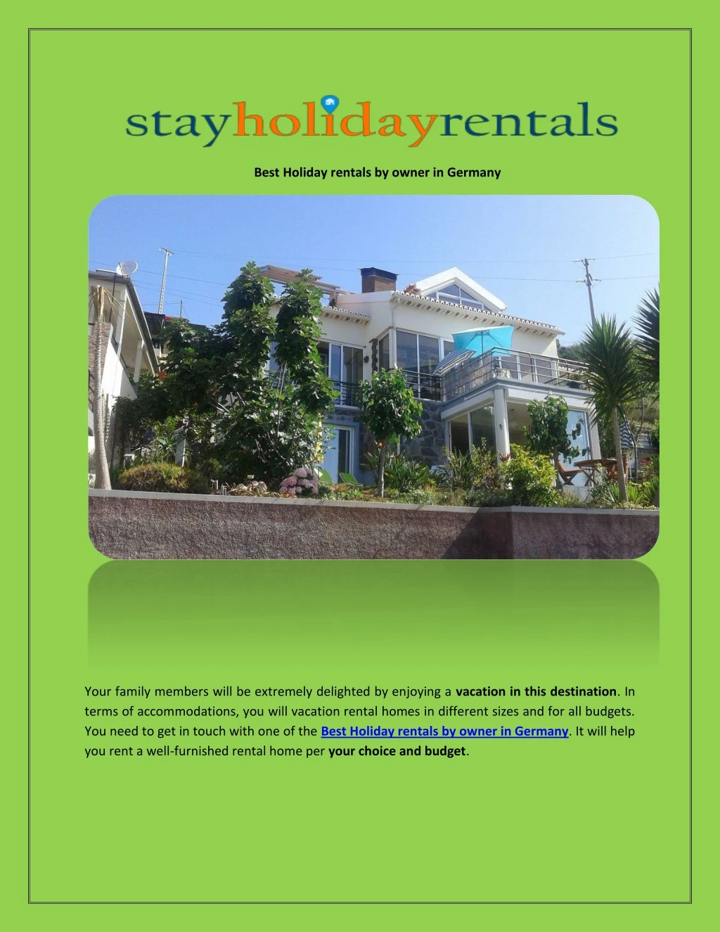 best holiday rentals by owner in germany