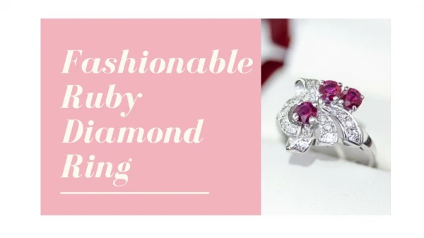 Buy fashionable ruby diamond ring online