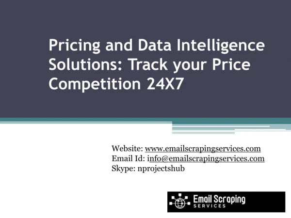 Pricing and Data Intelligence Solutions track your price competition 24x 7