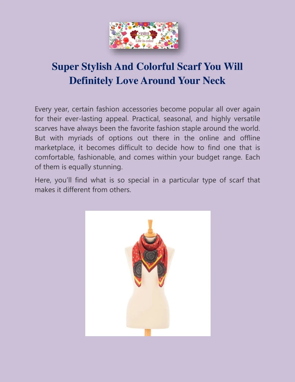 super stylish and colorful scarf you will