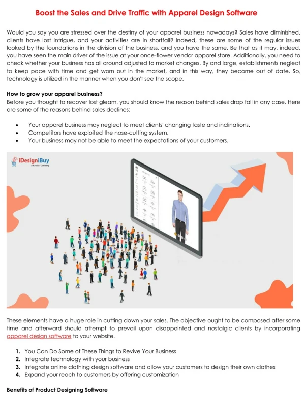 Boost the Sales and Drive Traffic with Apparel Design Software