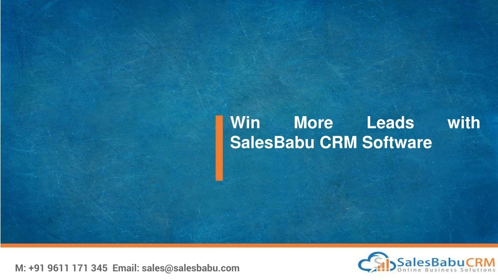 win more leads with salesbabu crm software