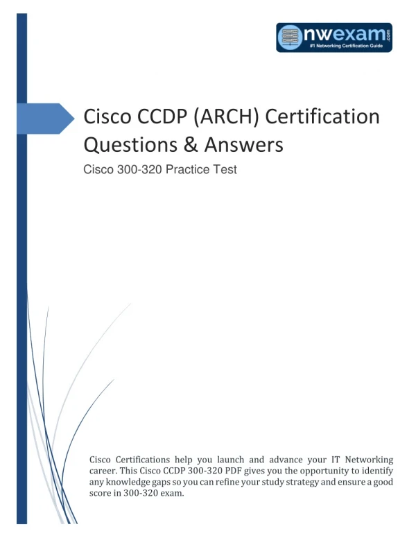Cisco CCDP (ARCH) Certification Questions & Answers