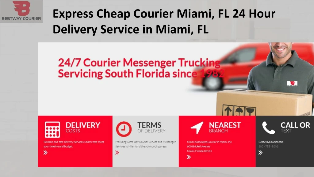 express cheap courier miami fl 24 hour delivery