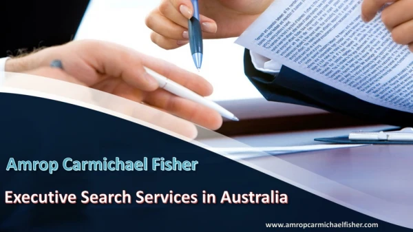 Executive Search Services in Australia -  Amrop Carmichael Fisher 