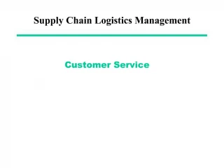 Supply Chain Logistics Management - slide 1