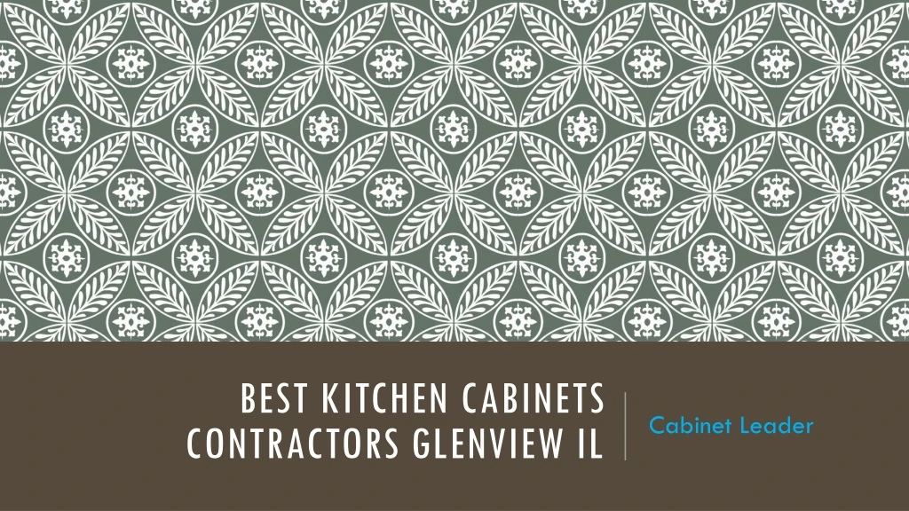 best kitchen cabinets contractors glenview il
