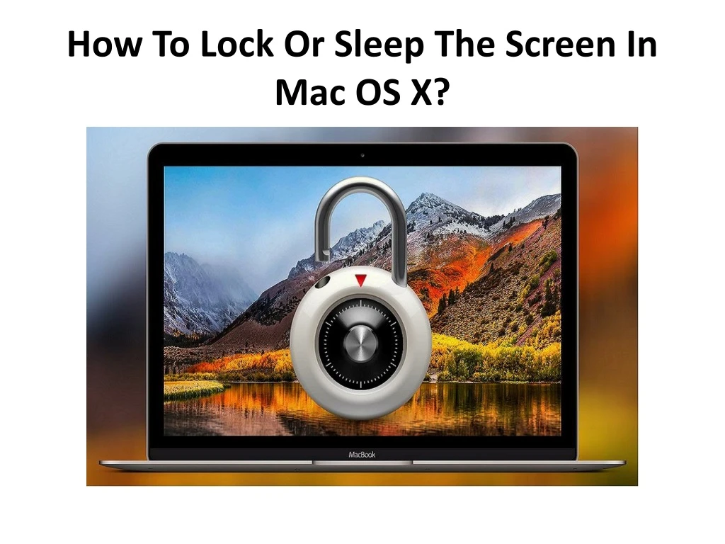 how to lock or sleep the screen in mac os x