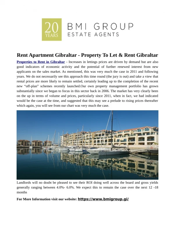 Rent Apartment Gibraltar - Property To Let & Rent Gibraltar