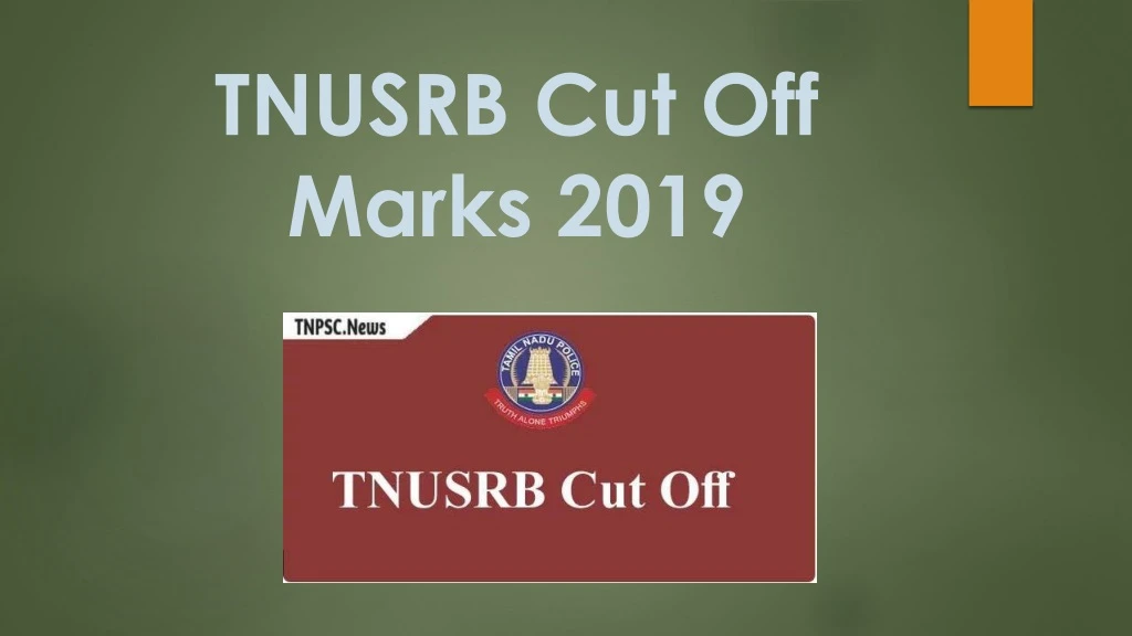 tnusrb cut off marks 2019