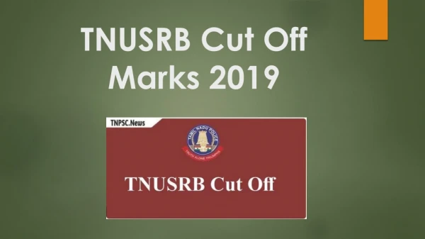 TNUSRB Cut Off Marks 2019 : check TNUSRB exam cut off category wise
