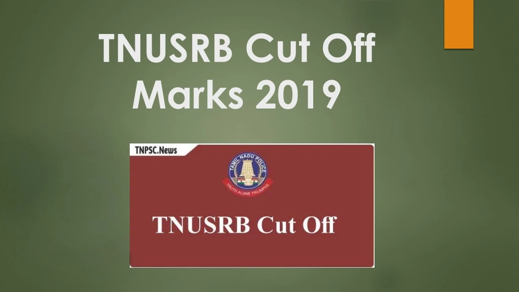 tnusrb cut off marks 2019