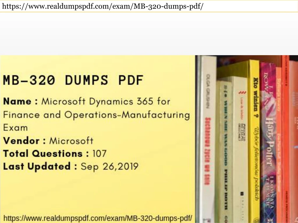 https www realdumpspdf com exam mb 320 dumps pdf