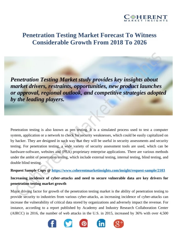 Penetration Testing Market 2026: Research Focuses On Exploring Factors Influencing The Industry Development
