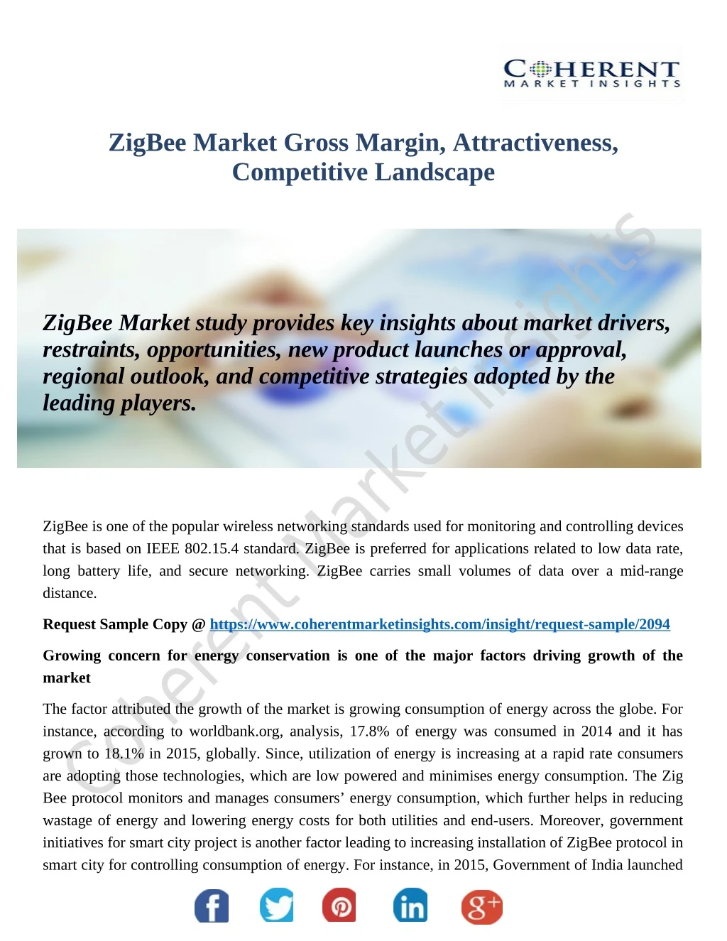 zigbee market gross margin attractiveness