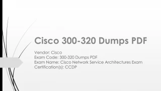 Brilliant 300-320 dumps PDF | 100% accurate 300-320 cheat sheet - slide 1