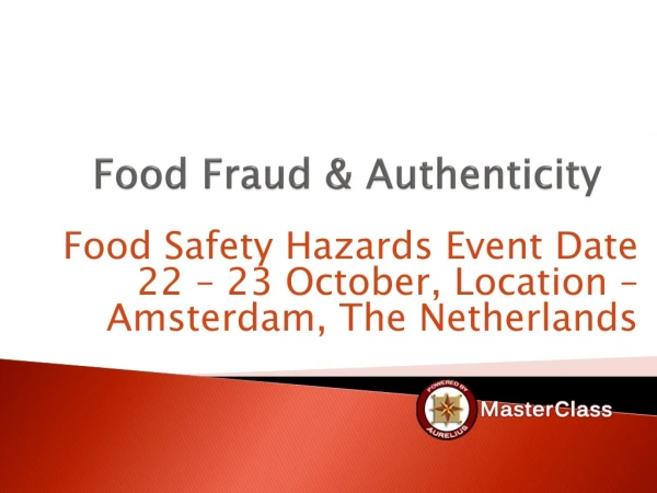 food fraud authenticity