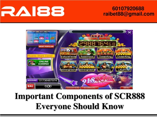 SCR888 Casino Games: Why You should Select the Online Gambling Base