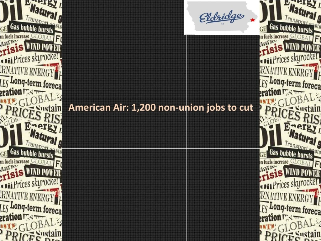 american air 1 200 non union jobs to cut