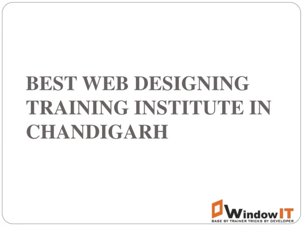 web design training in chandigarh