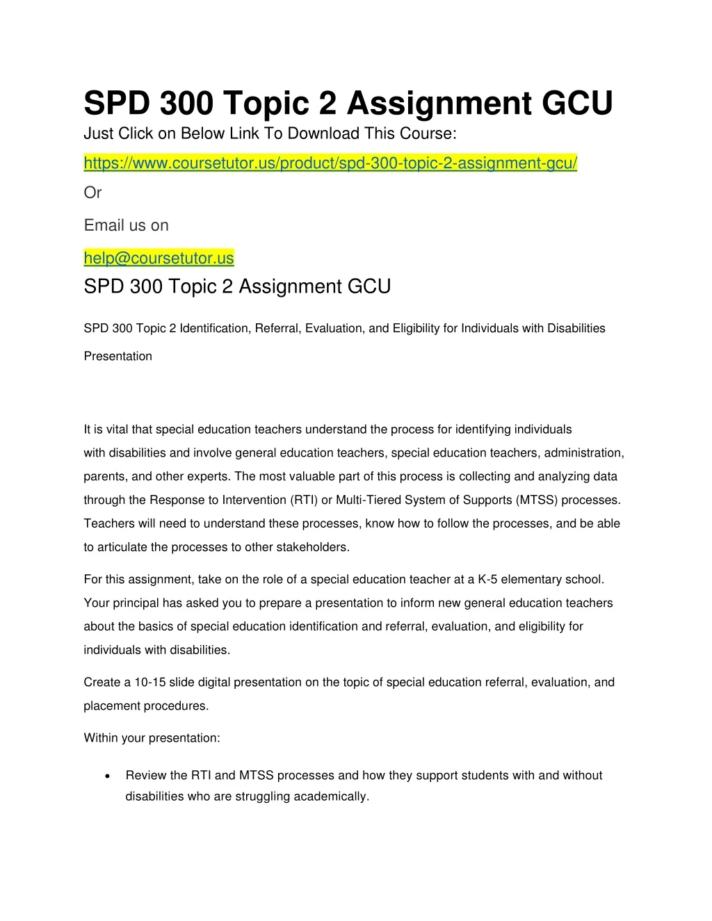 spd 300 topic 2 assignment gcu just click