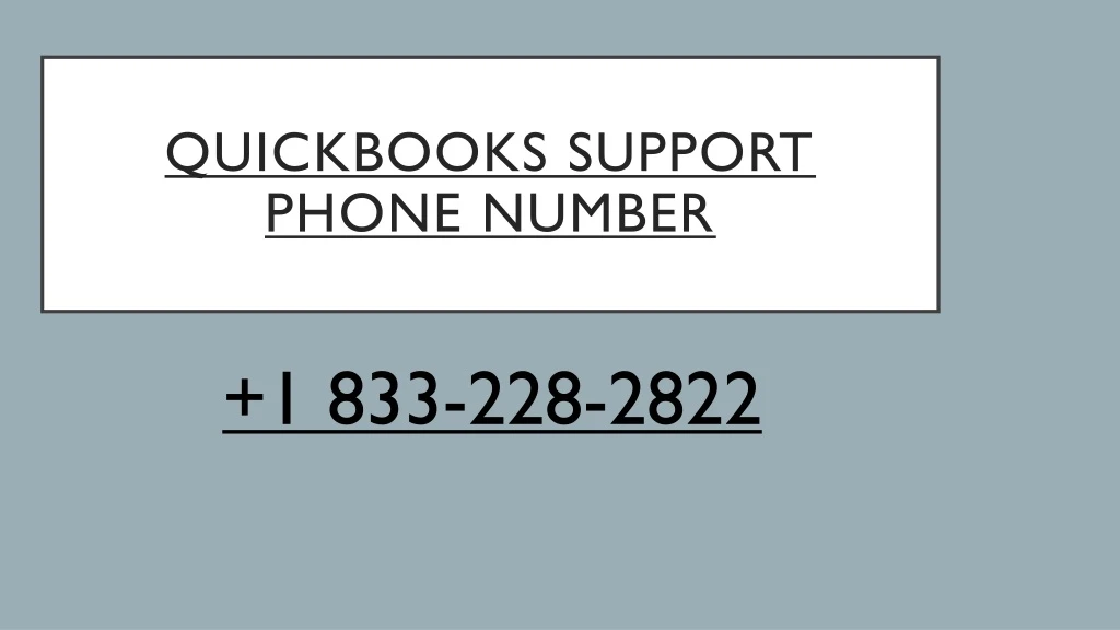 quickbooks support phone number