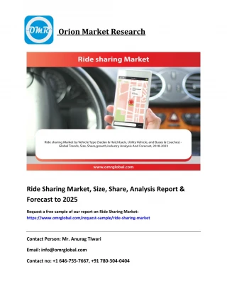 Ride Sharing Market Size, Share, Industry Analysis & Forecast to 2025 - slide 1