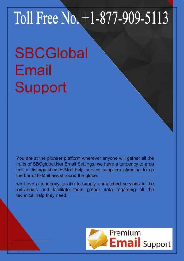 SBCGlobal Email Support Number US 1-877-909-5113