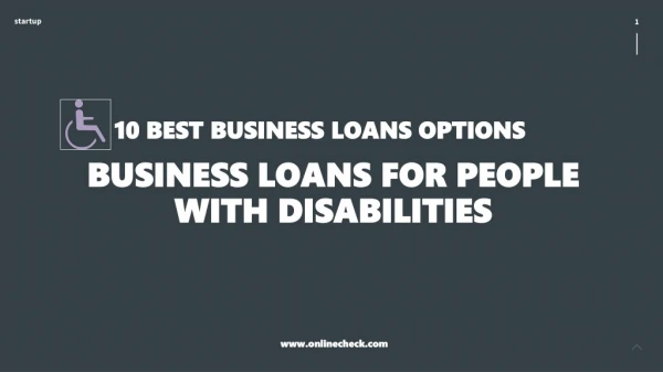 10 Best Business Loans Options for People with Disabilities