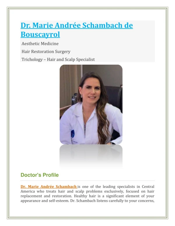Dr. Marie Andree Schambach de Bouscayrol