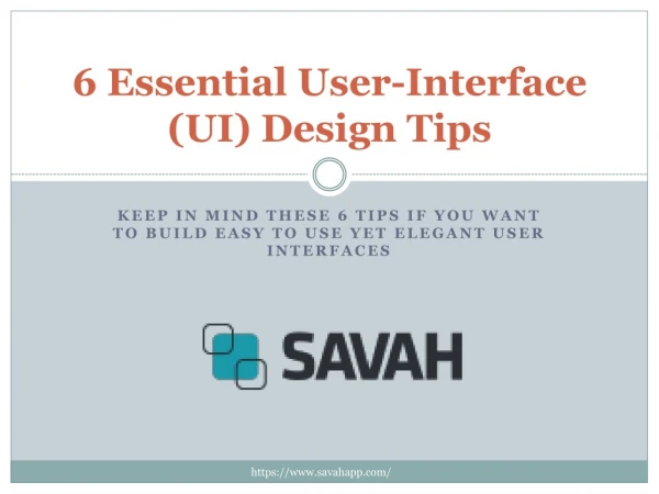 6 Essential User-Interface (UI) Design Tips