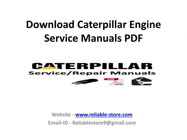 Download the PDF of Caterpillar Engine Service and Catalog Parts Manual.