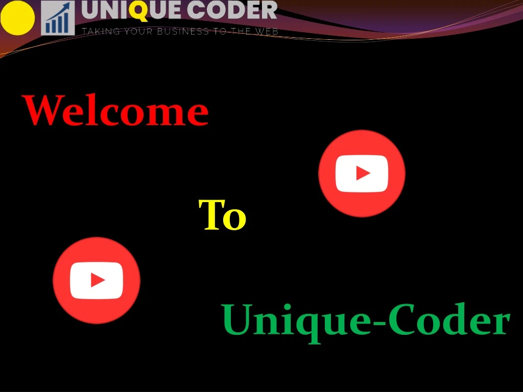 welcome to unique coder
