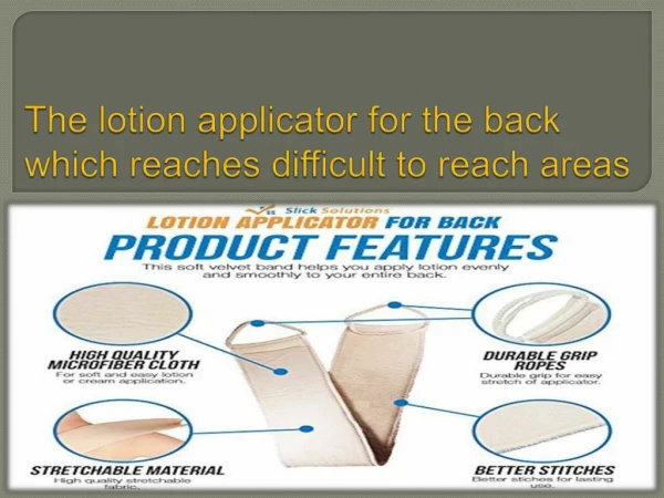 Lotion Applicator for your back