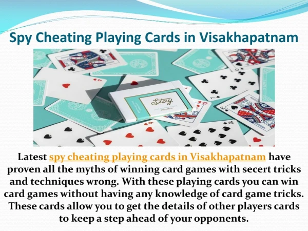 Invisible Ink Spy Cheating Playing Cards in Visakhapatnam