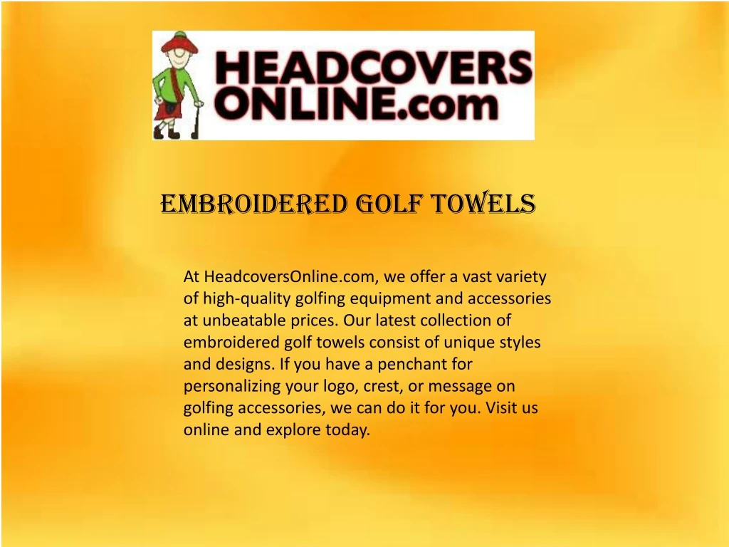 embroidered golf towels