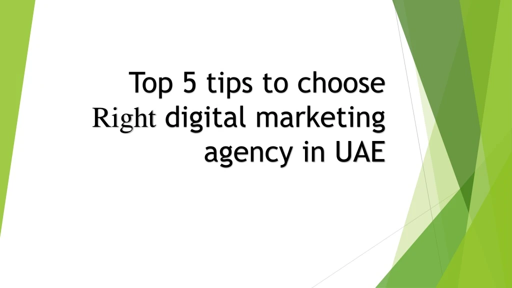 top 5 tips to choose right digital marketing