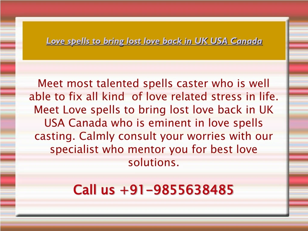 love spells to bring lost love back in uk usa canada